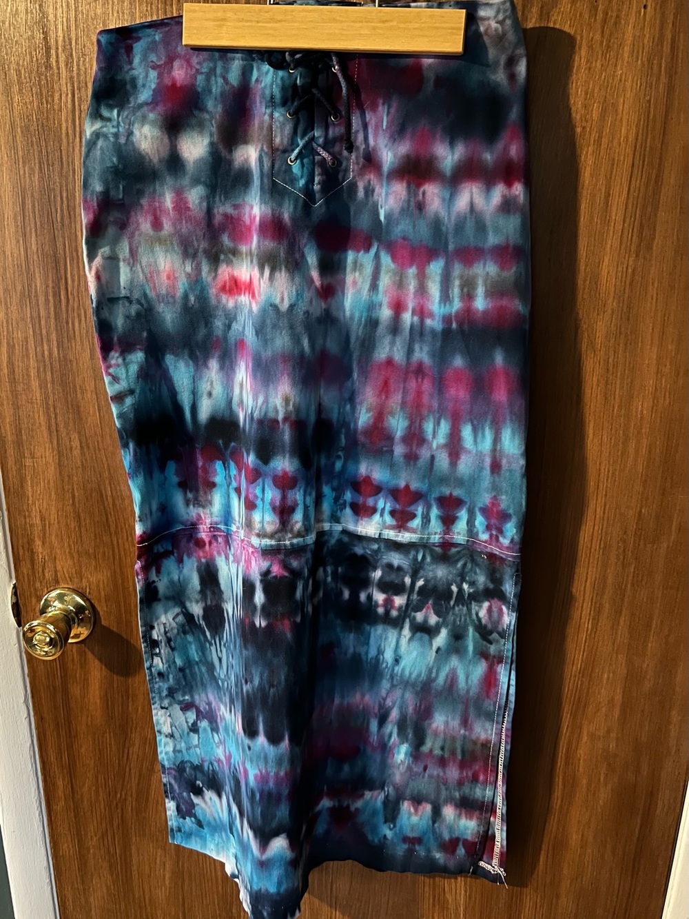 B. Moss tie dye midi skirt